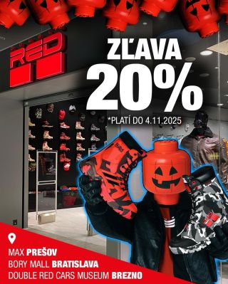 🎃 Halloween v 𝗗𝗢𝗨𝗕𝗟𝗘 𝗥𝗘𝗗 už začal! Temná energia, silný štýl. Navštív ktorúkoľvek z našich predajní – @bory.mall...